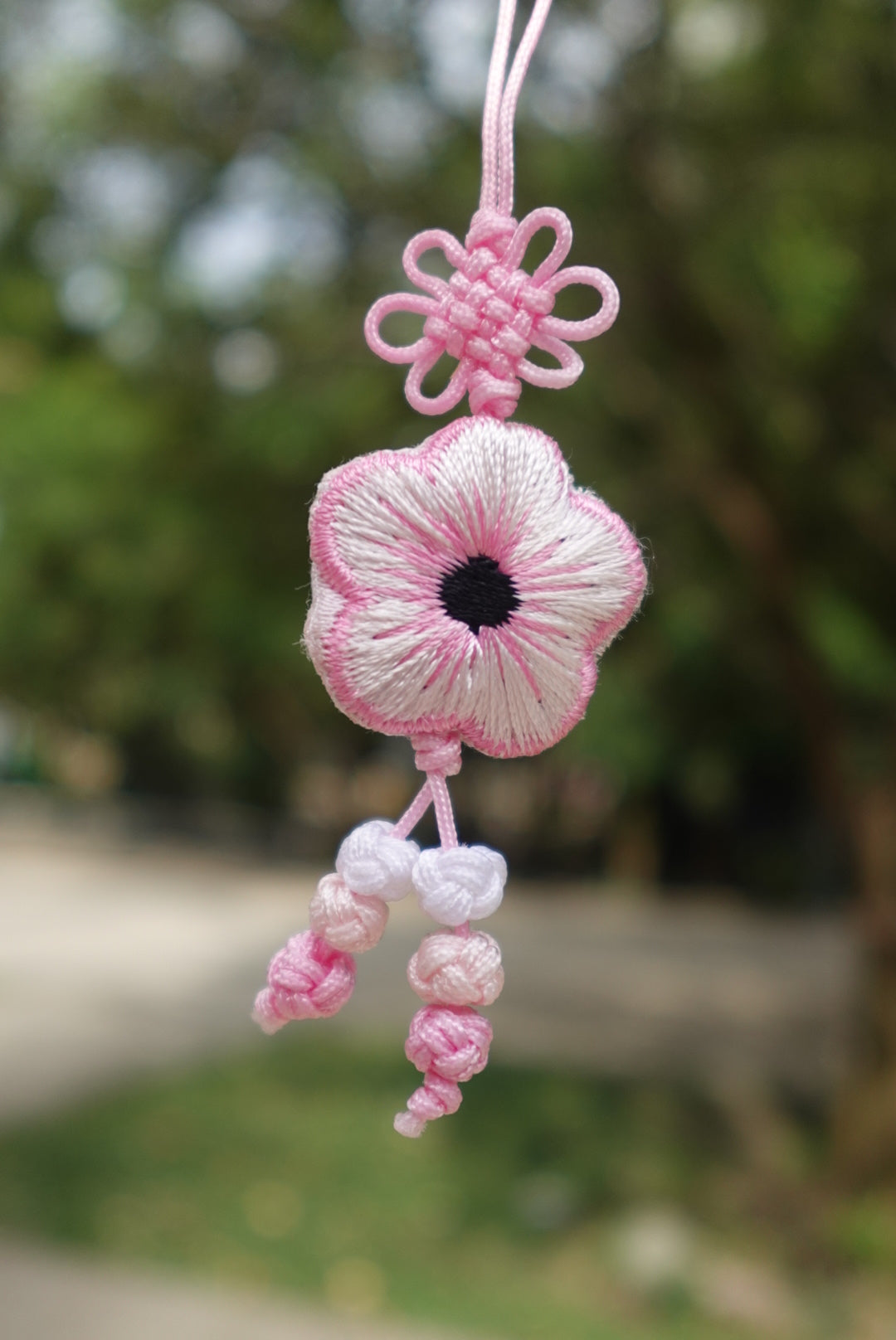 Amuleto Norigae Flor Rosa