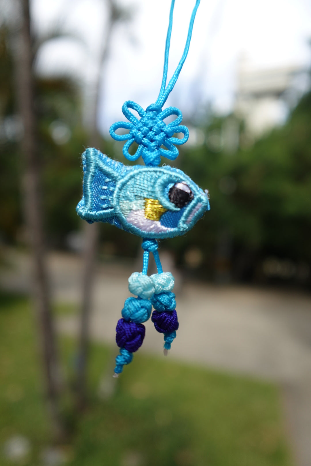 Amuleto Norigae Pez Azul