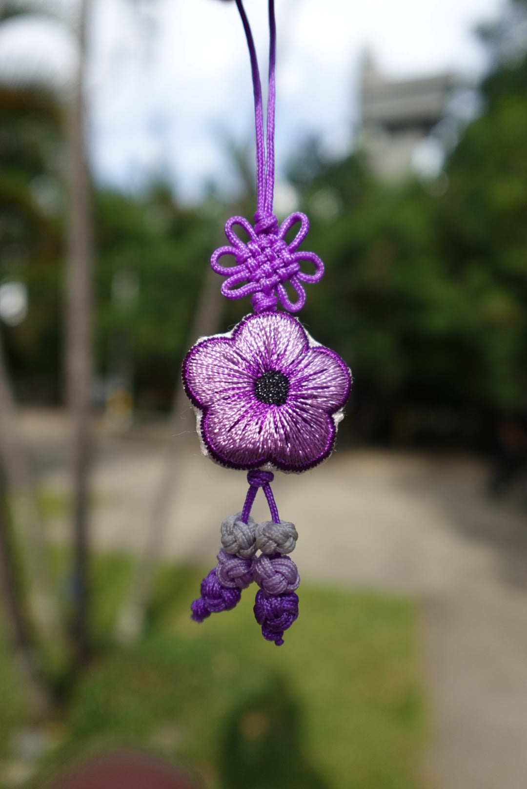 Amuleto Norigae Flor Morada