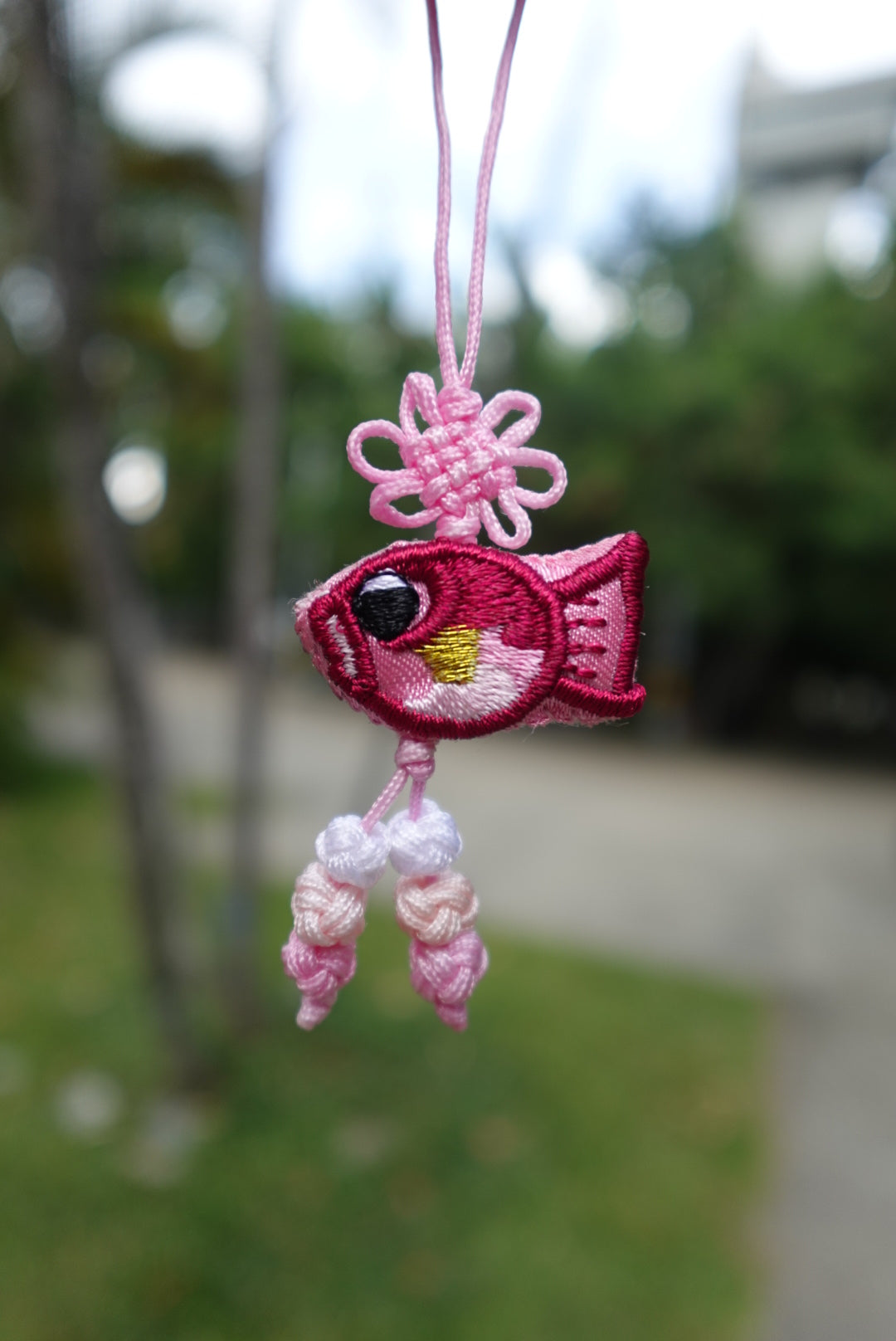 Amuleto Norigae Pez Rosa