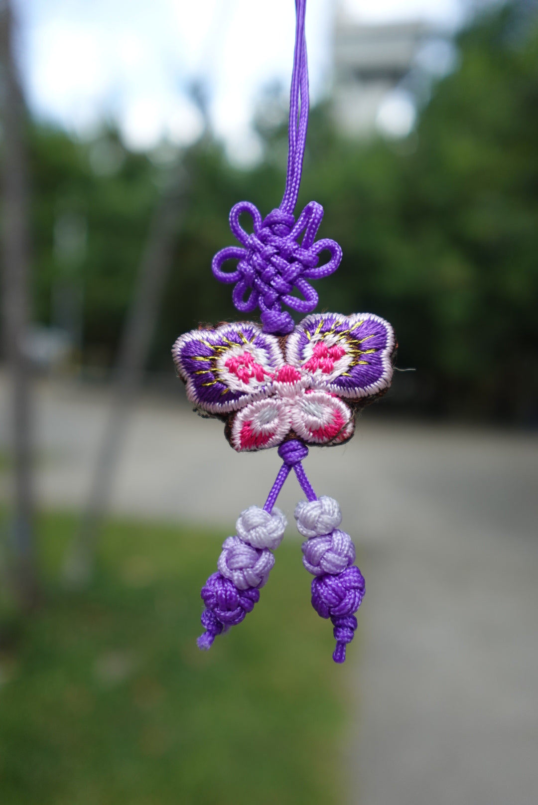 Amuleto Norigae Mariposa Morada