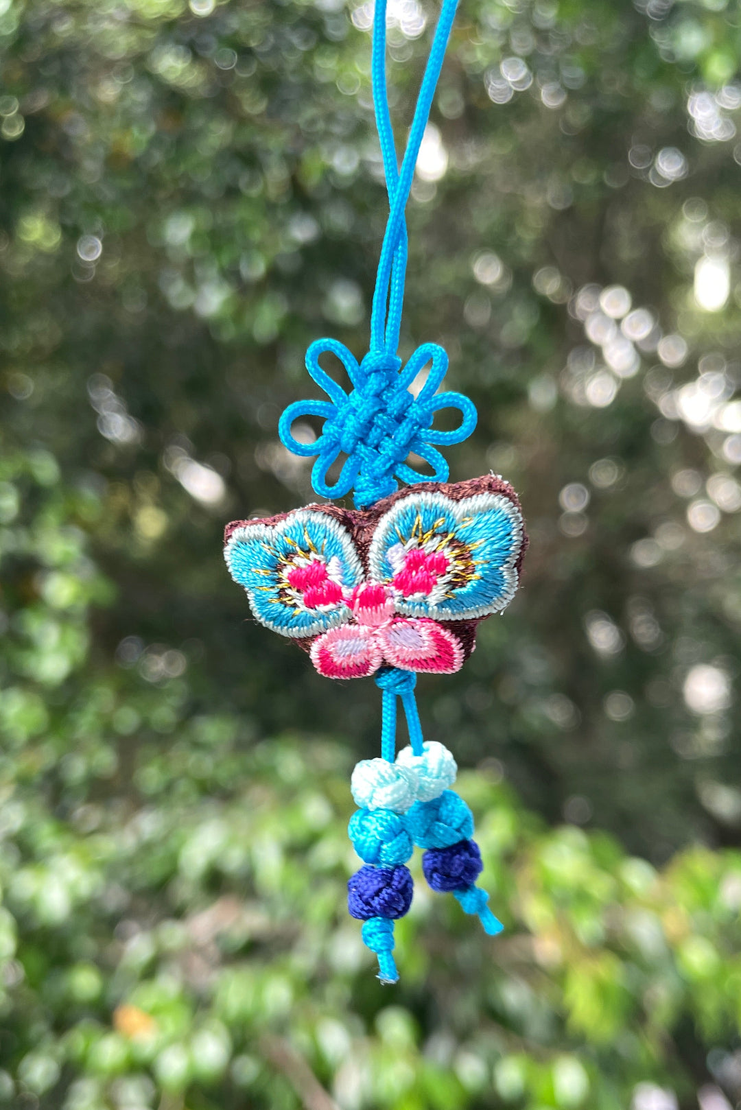 Amuleto Norigae Mariposa Azul