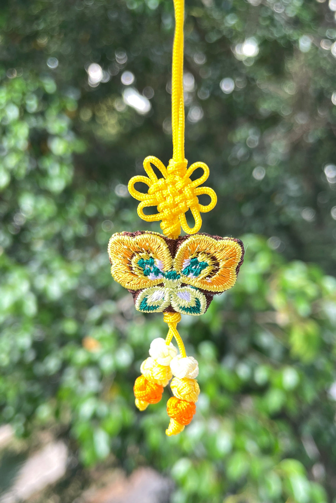 Amuleto Norigae Mariposa Amarilla