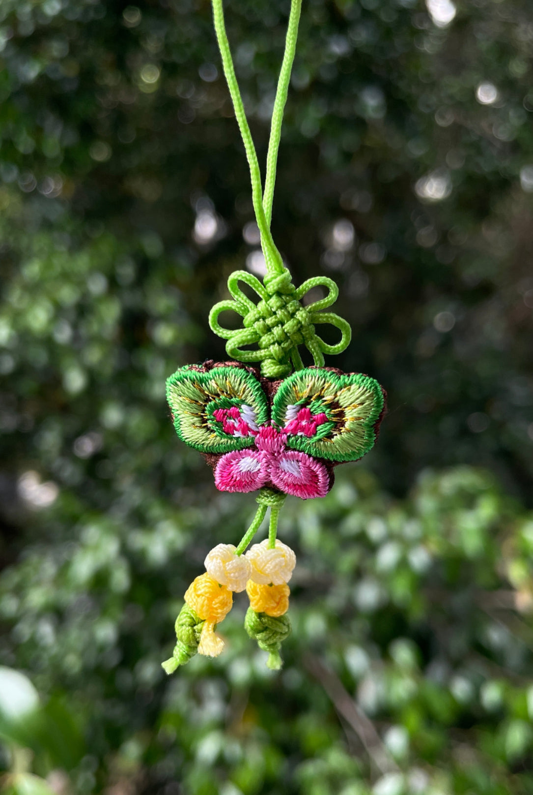 Amuleto Norigae Mariposa Verde